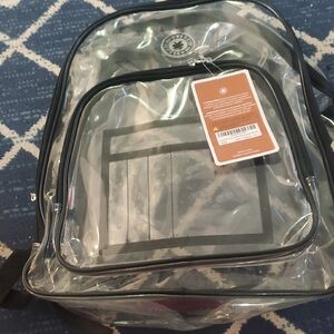 Transparent Black Trim Backpack